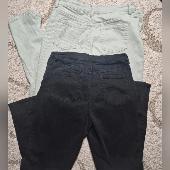 GUC Gloria Vanderbilt Sz 12 Amanda Jeans Mint Green And Black - Picture 4 of 6